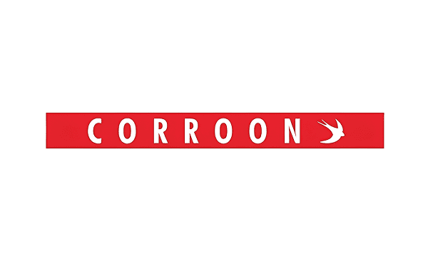 Red logo with "CORROON" and bird silhouette.