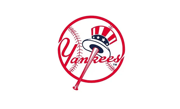 Baseball logo with bat and hat design.
